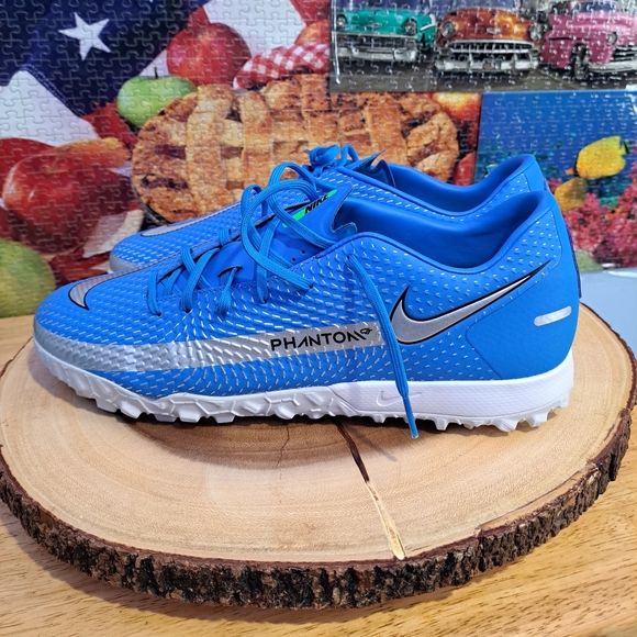 Nike Phantom GT2 Academy Dynamic Fit MG blue Mens Size 11.5 indoor turf - Picture 3 of 7